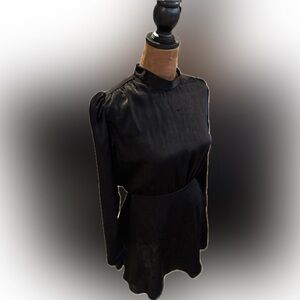 Zara Black Long Sleeve Dress